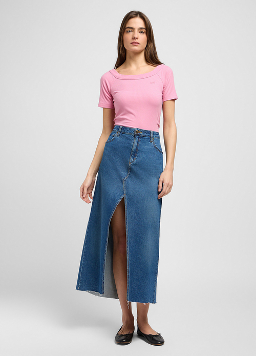 Spodnica Dzinsowa Lee Maxi Skirt Sunken Waterfall - 112349007