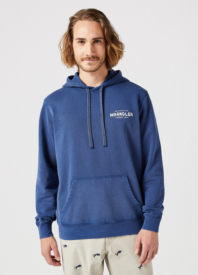 Mska Bluza Wrangler Graphic Hoodie Navy - 112350540