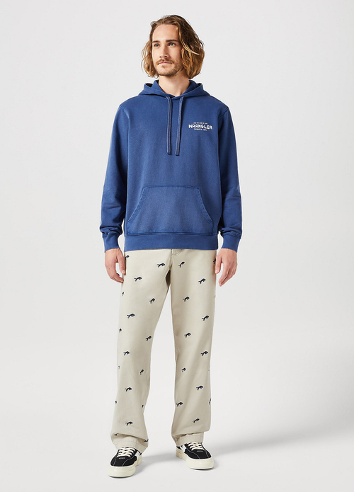 Meska Bluza Wrangler Graphic Hoodie Navy - 112350540