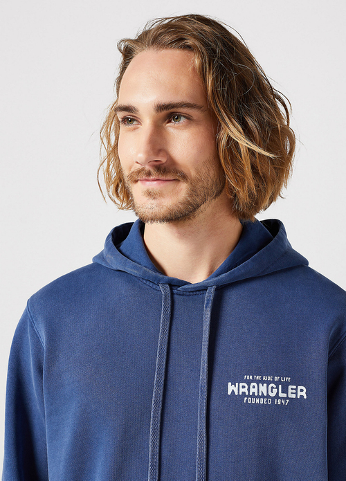 Mska Bluza Wrangler Graphic Hoodie Navy - 112350540