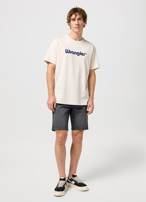 Meski T Shirt Wrangler Logo Tee White - 112350523