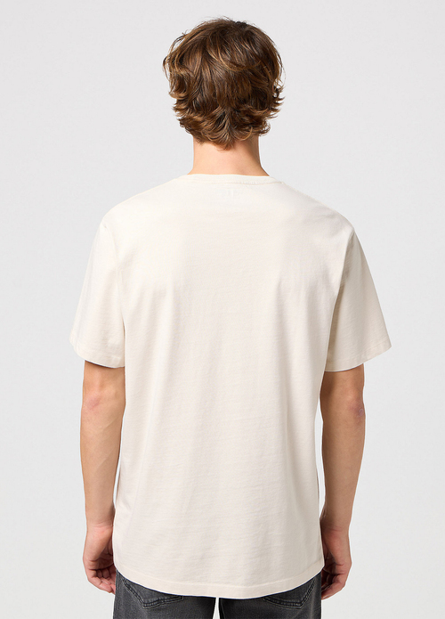 Meski T Shirt Wrangler Logo Tee White - 112350523