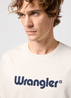 Meski T Shirt Wrangler Logo Tee White - 112350523