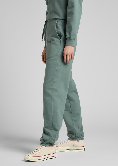 Damskie Spodnie Dresowe Lee Relaxed Sweatpants Steel Green - L32MTXTY