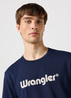 Meski T Shirt Wrangler Logo Tee Navy - 112350524