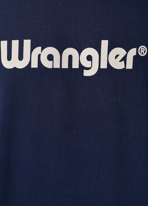 Meski T Shirt Wrangler Logo Tee Navy - 112350524