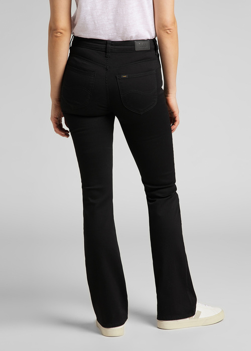 Damskie Spodnie Dzinsowe Lee Breese Boot Black Rinse - L31TFS47