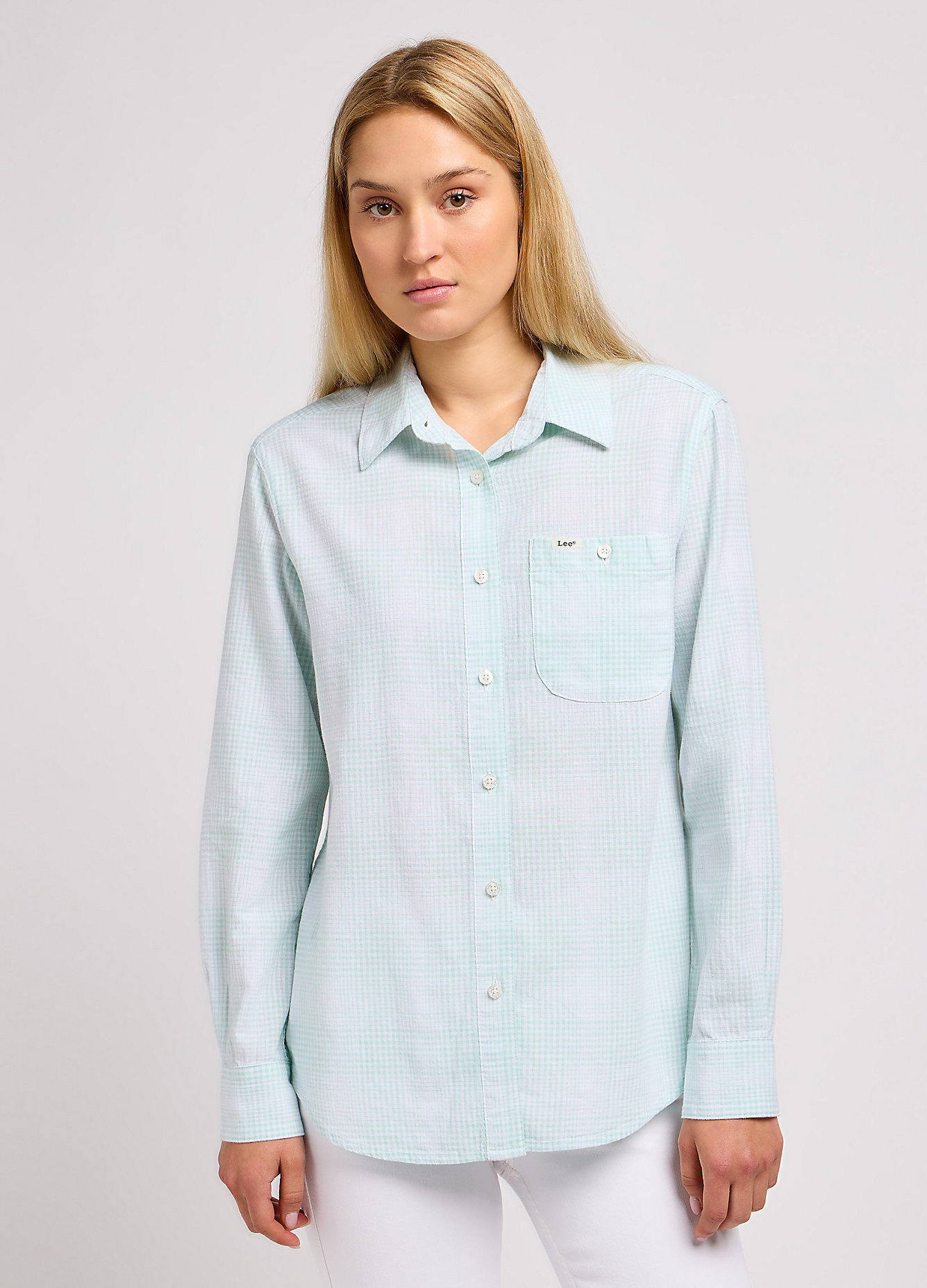 Damska Koszula Materialowa Lee All Purpose Shirt Seafoam - 112350263