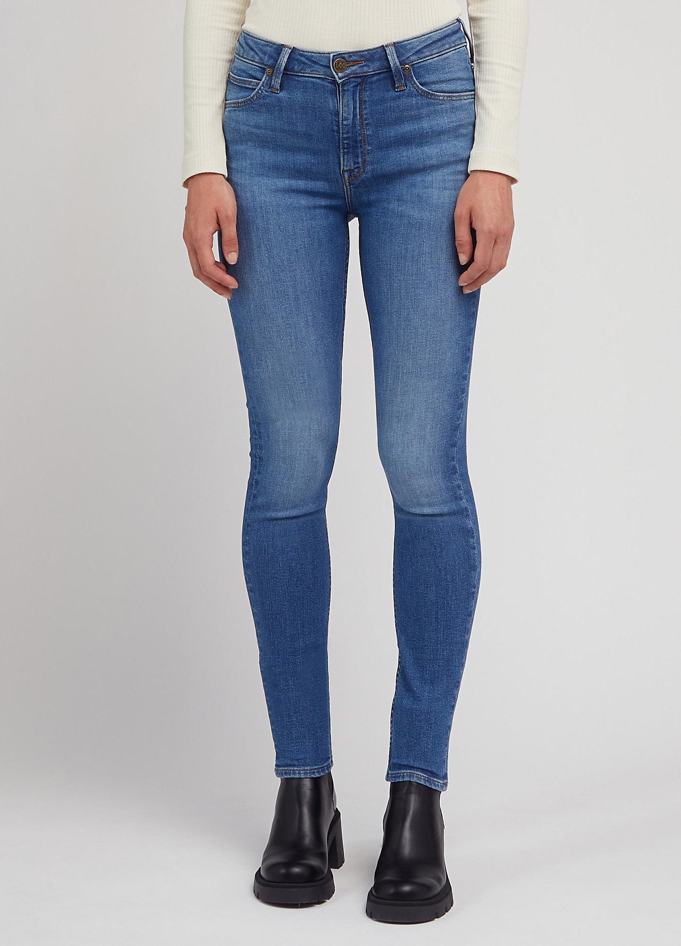 Damskie Spodnie Dzinsowe Lee Scarlett High In The Shade - 112346881