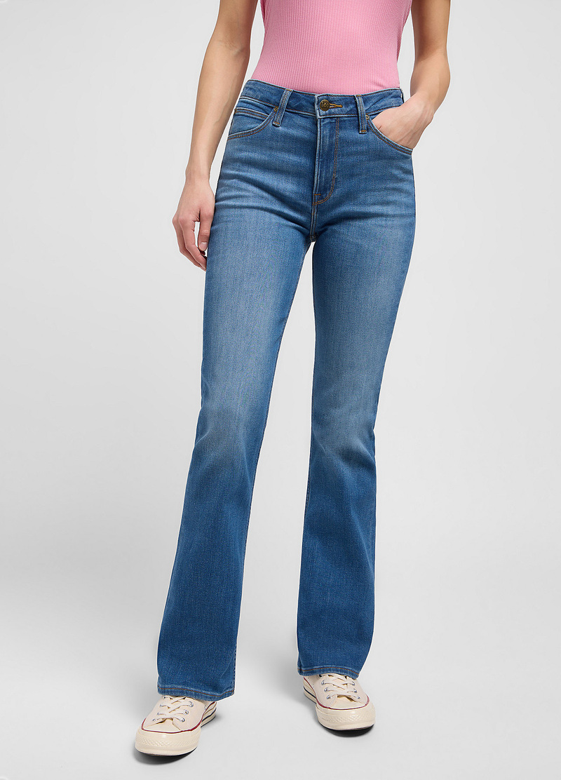 Damskie Spodnie Dzinsowe Lee Breese Boot In The Shade - 112353194