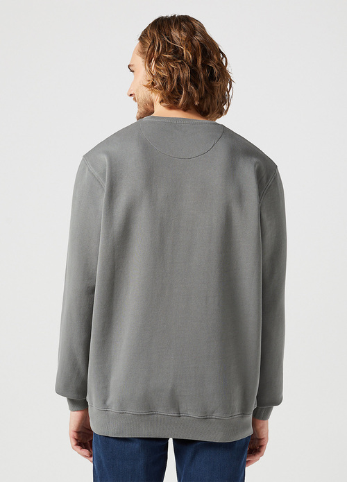 Meska Bluza Wrangler Sign Off Crew Gun Metal - 112350537