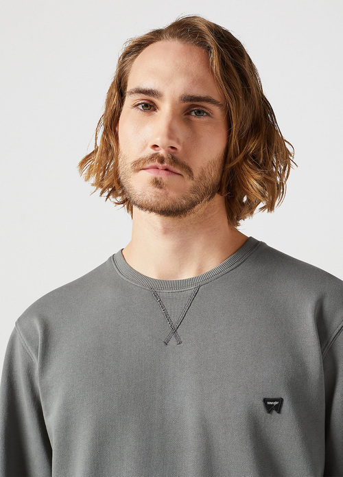 Meska Bluza Wrangler Sign Off Crew Gun Metal - 112350537