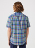 Wrangler Short Sleeve 1 Pocket Shirt Blue Madaras - 112350503