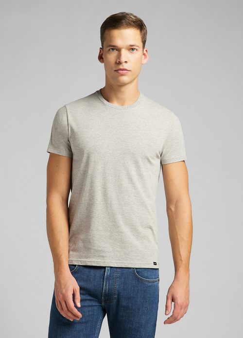 Meski T Shirt Lee Twin Pack Crew Greymele Navy - L680CMLD