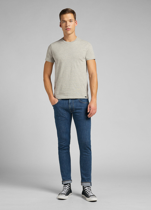 Meski T Shirt Lee Twin Pack Crew Greymele Navy - L680CMLD