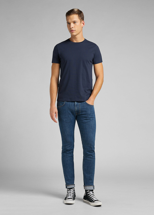 Meski T Shirt Lee Twin Pack Crew Greymele Navy - L680CMLD