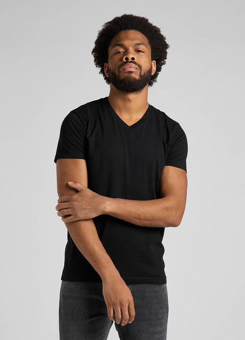 Lee Twin Pack V Neck - Black White L62ECMKW 112145317