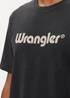 Meski T Shirt Wrangler Logo Tee Black - 112350526