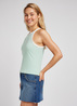 Damski T Shirt Lee Cropped Halter Top Seaform - 112350226
