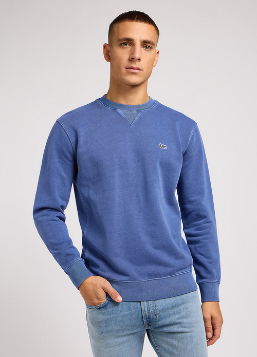 Lee® Plain Crew Sweatshirt -Surf Blue