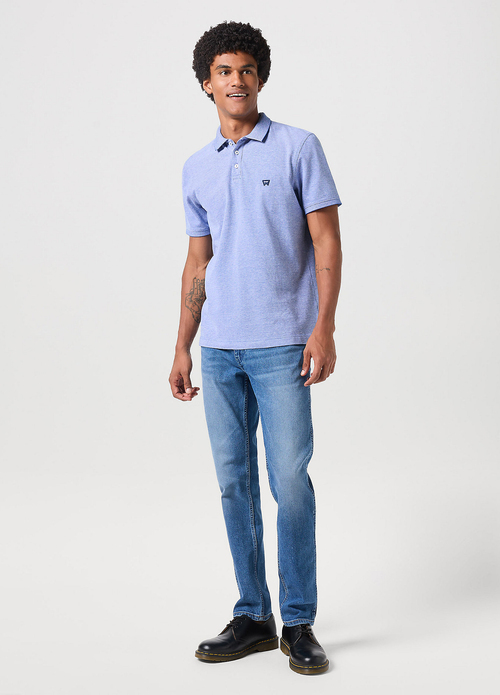 Wrangler Refined Polo Shirt Blue - 112350391