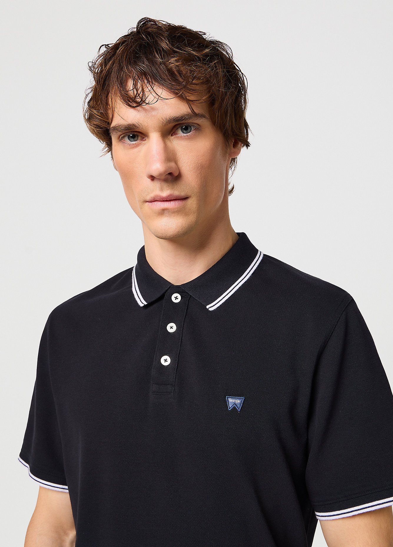 Meska Koszulka Polo Wrangler Polo Shirt Black - 112350404