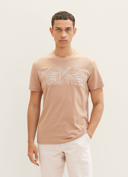 Tom Tailor T Shirt With Lettering Desert Fawn - 1036426-24048