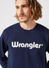 Meska Bluza Wrangler Logo Crew Sweat Navy - 112350539