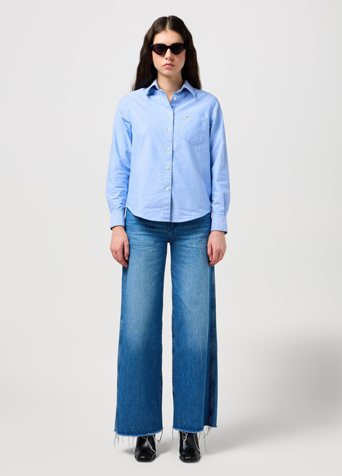 Wrangler® One Pocket Shirt - Bright Blue