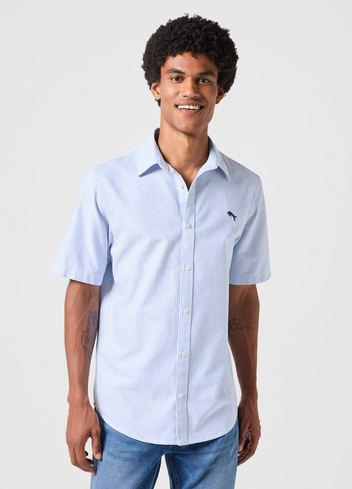 Wrangler® Oxford Shirt - Blue Stripe