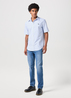 Wrangler Oxford Shirt Blue Stripe - 112350486