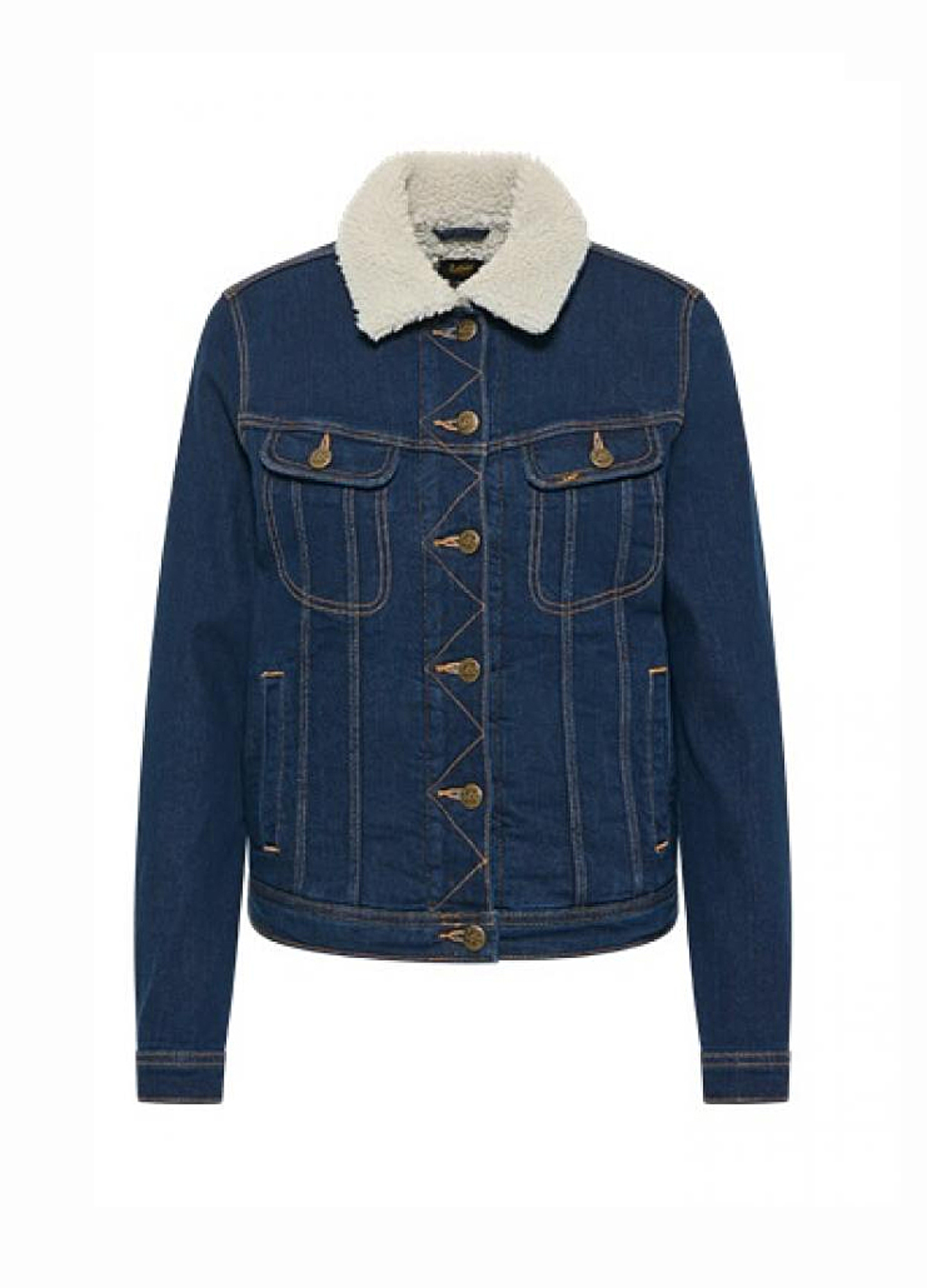 Damska Kurtka Dzinsowa Lee Sherpa Rider Jacket Rinse - L54VVM36