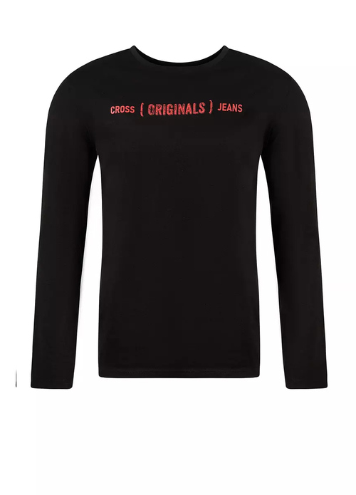 Cross Jeans Logo Sweatshirt Black 020 - 15930-020