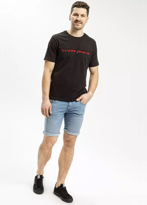 Cross Jeans® Tshirt C-Neck Logo - Black (020)