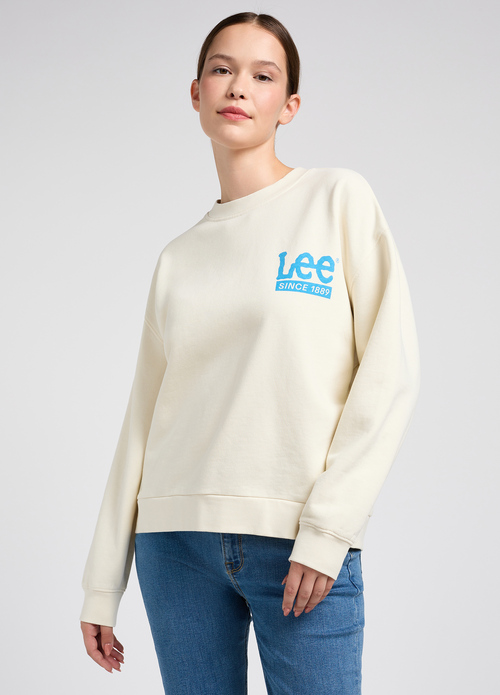 Lee Logo Sweatshirt - Ecru 112351132 112351132