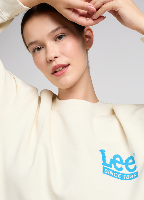 Lee Logo Sweatshirt Ecru - 112351132