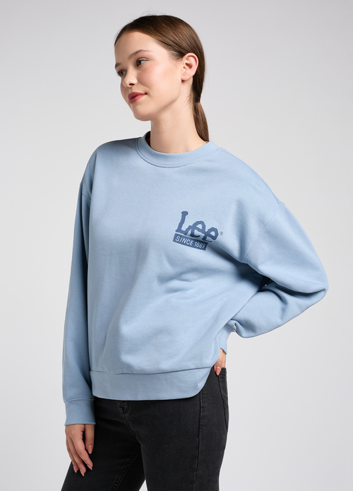 Lee Logo Sweatshirt - Fresh Water 112351133 112351133