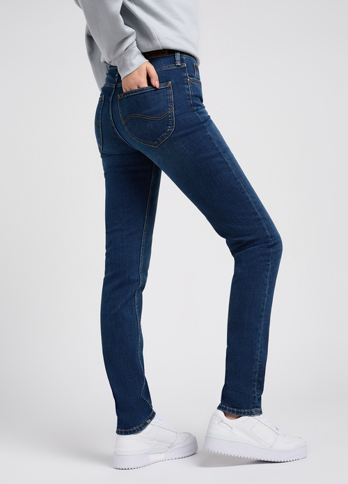 Damskie Spodnie Dzinsowe Lee Elly Dimensional Blue - 112351122