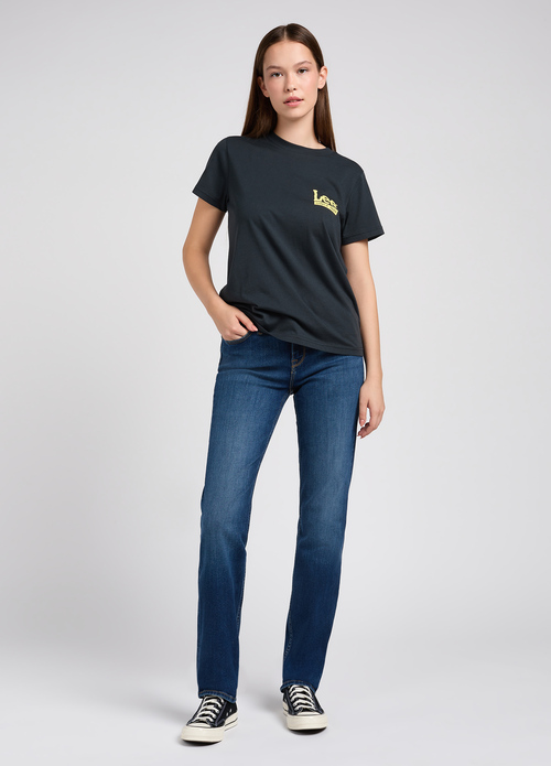 Damskie Spodnie Dzinsowe Lee Marion Straight A Dark Turn - 112351189