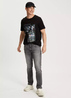 Cross Jeans® T-shirt C-Neck NY1990 - Black (020)