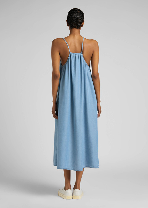 Sukienka Dzinsowa Lee High Summer Dress Arctic Ice - L50KTSUW