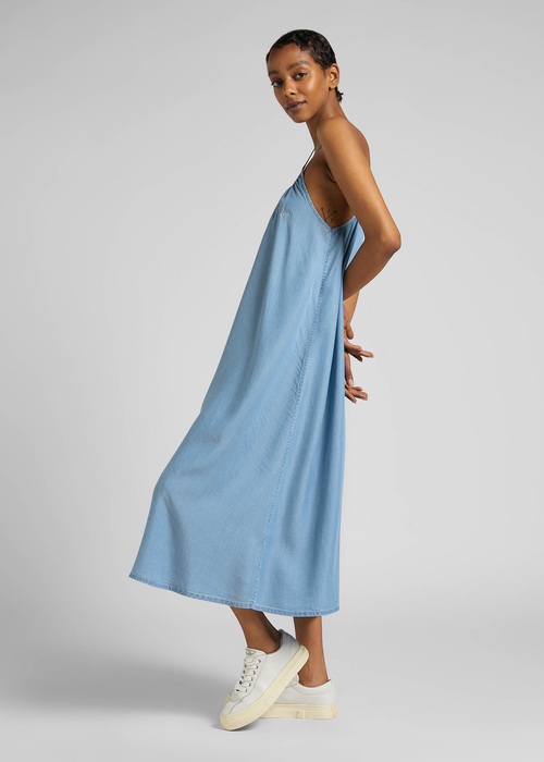 Sukienka Dzinsowa Lee High Summer Dress Arctic Ice - L50KTSUW