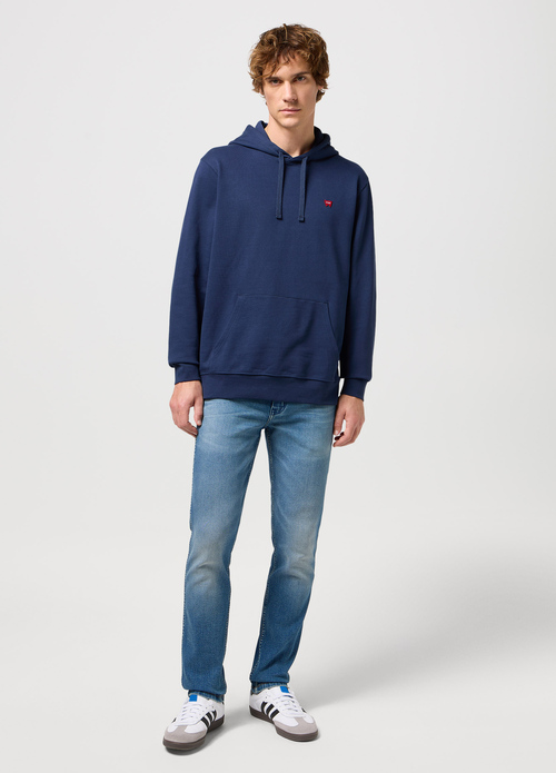 Meska Bluza Wrangler Sign Off Hoodie Navy - 112350542