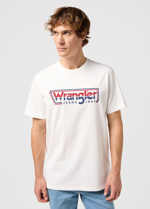 Wrangler Graphic Logo Tee Worn White - 112350467