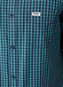 Wrangler Short Sleeve 1 Pocket Shirt Hydro Indigo Check - 112350482