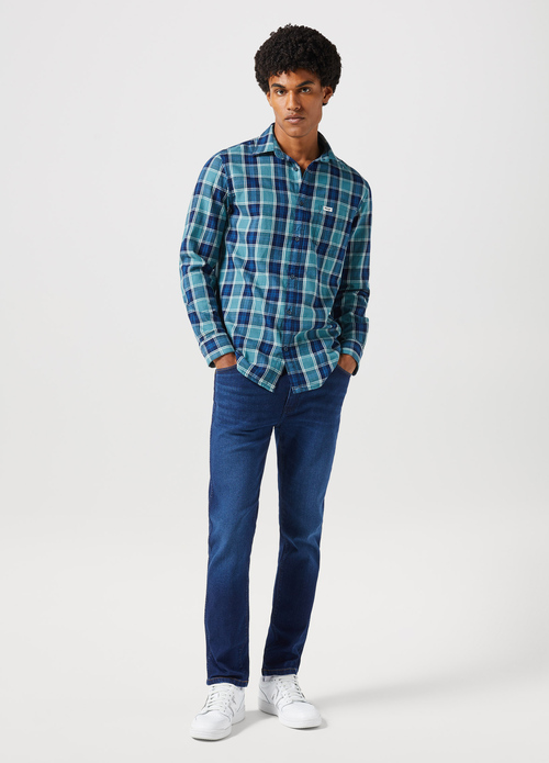 Mskie Spodnie Dinsowe Wrangler Larston Night Shade - 112350845