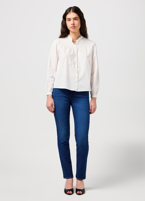 Damskie Spodnie Dzinsowe Wrangler Straight Famous - 112350329