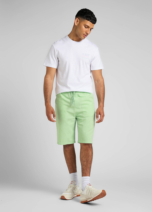 Meskie Szorty Materialowe Lee Relaxed Drawstring Shorts Canary Green - L70KSAUX