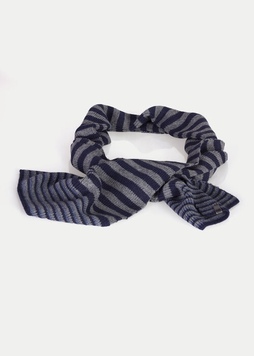 Wrangler Stripey Scarf - Dark Grey Mel W0S07U206