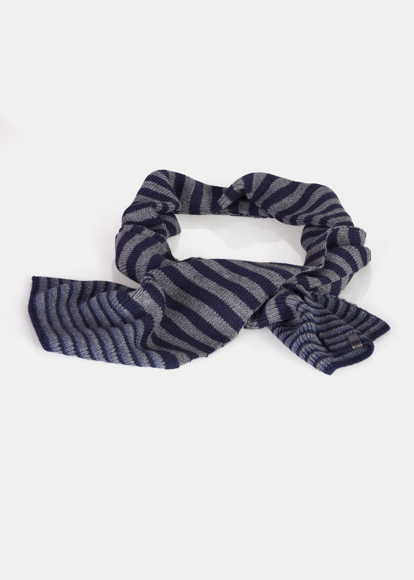 Damski Szalik Wrangler Stripey Scarf Dark Grey Mel - W0S07U206